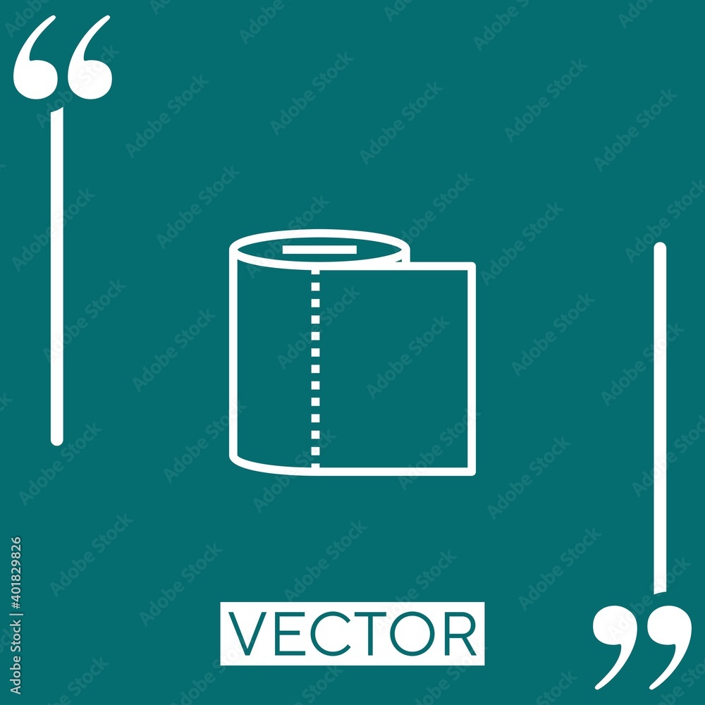 Poster tissue paper vector icon linear icon. editable stroked line