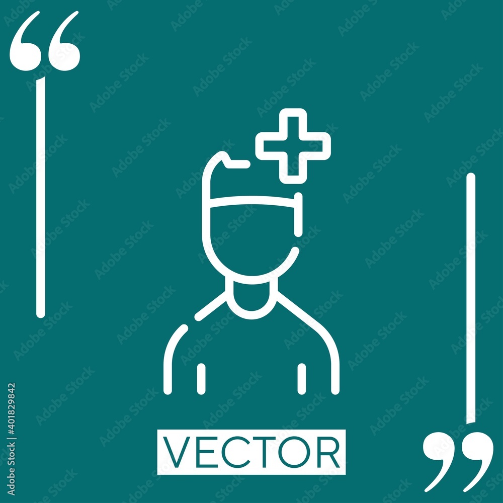 Poster user vector icon linear icon. editable stroked line