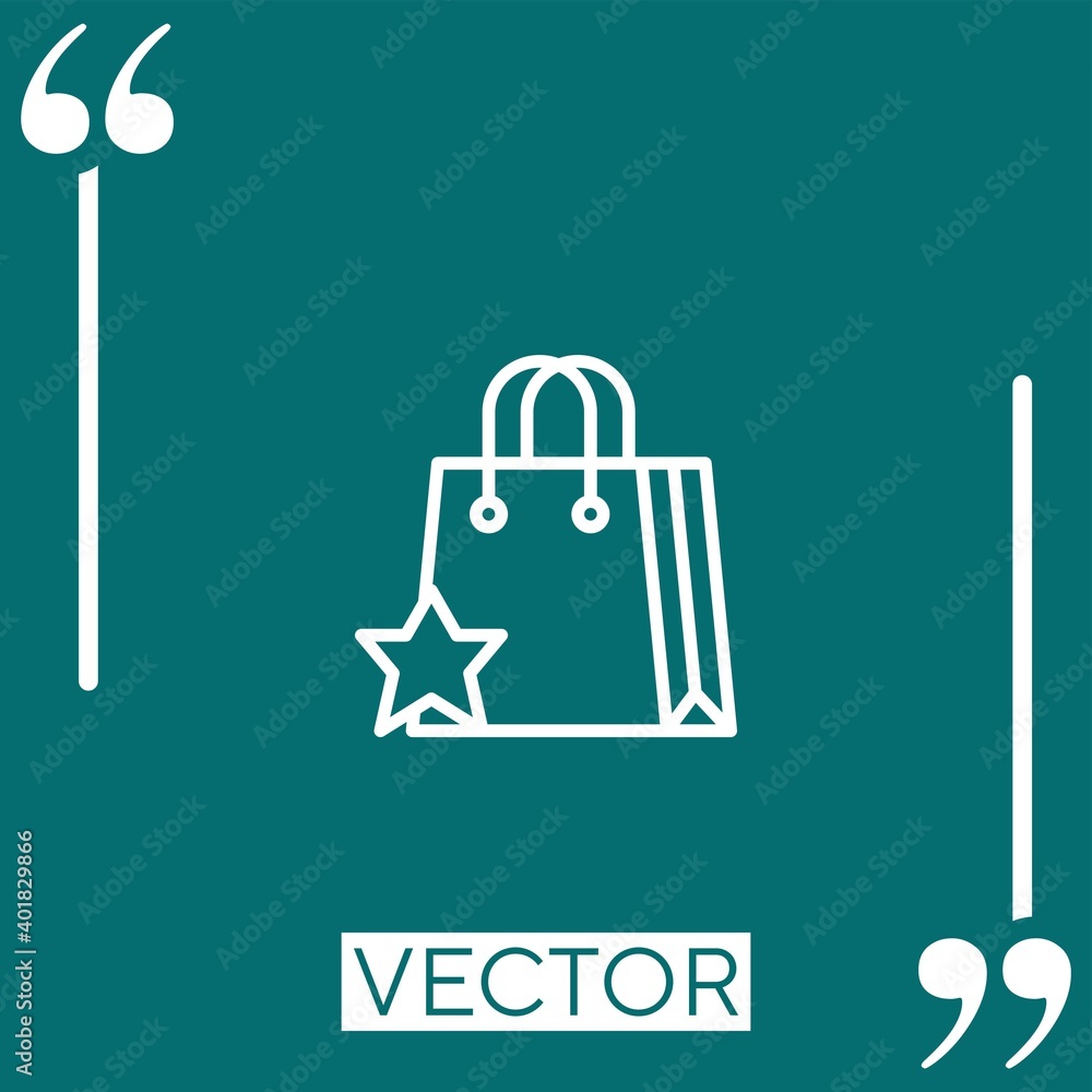 Poster add to favorites vector icon linear icon. editable stroked line