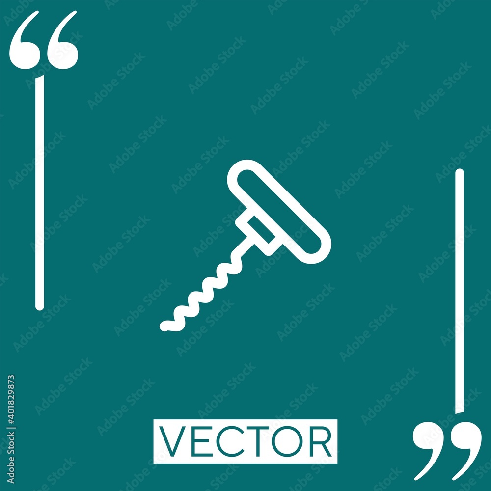 Poster auger vector icon linear icon. editable stroked line