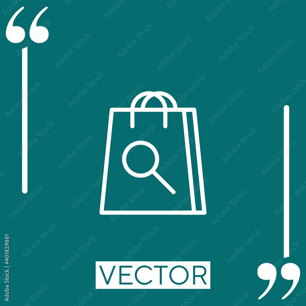 Poster bag vector icon linear icon. editable stroked line