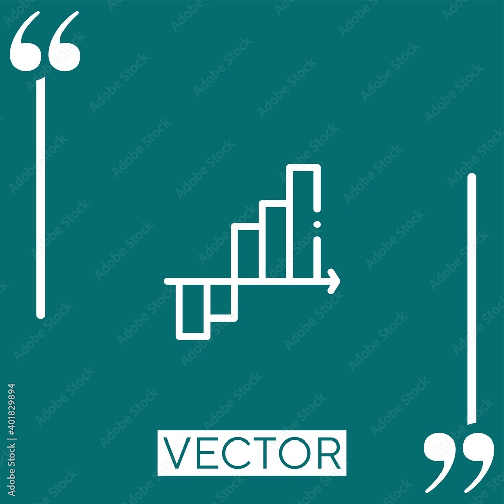 Poster bar chart vector icon linear icon. editable stroked line