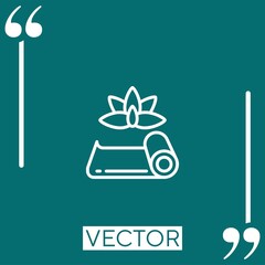 yoga vector icon Linear icon. Editable stroke line