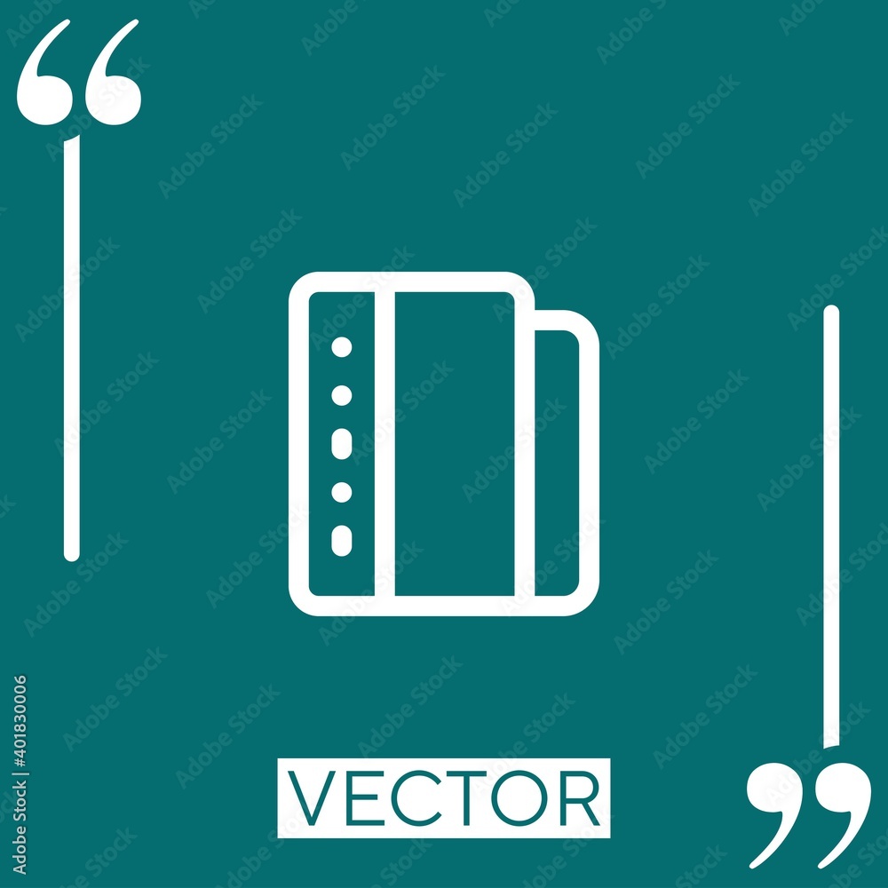 Poster document vector icon linear icon. editable stroke line