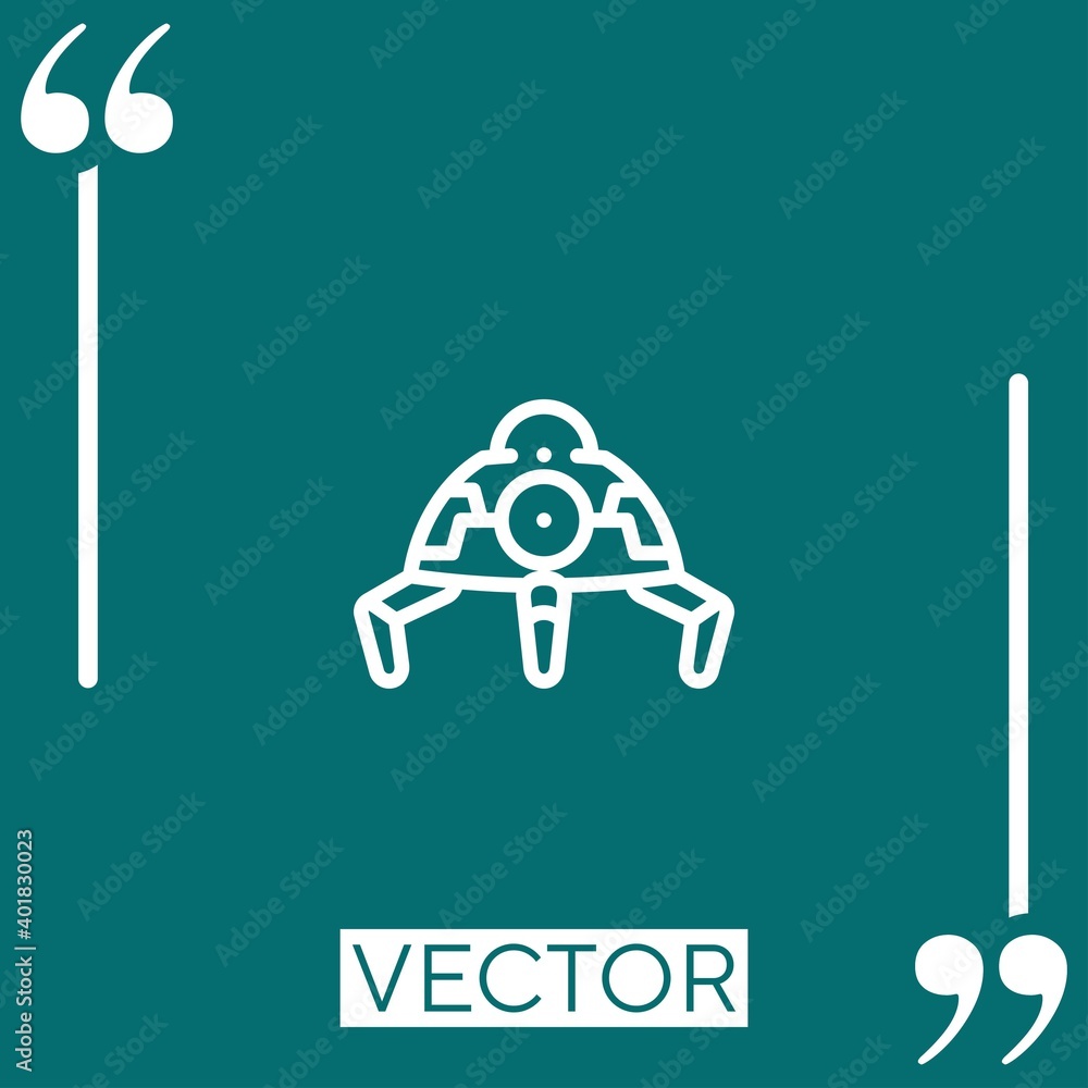 Aufkleber droid vector icon linear icon. editable stroked line