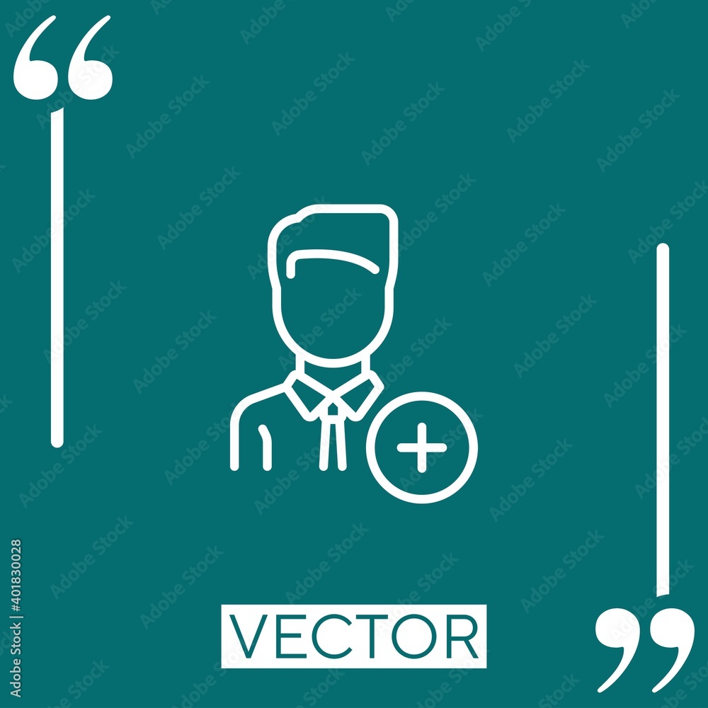 Poster employee vector icon linear icon. editable stroked line