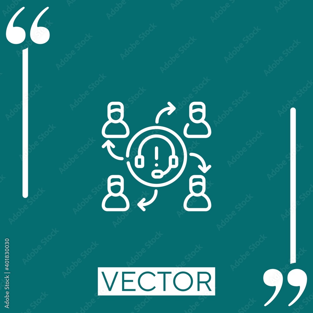 Poster error vector icon linear icon. editable stroke line