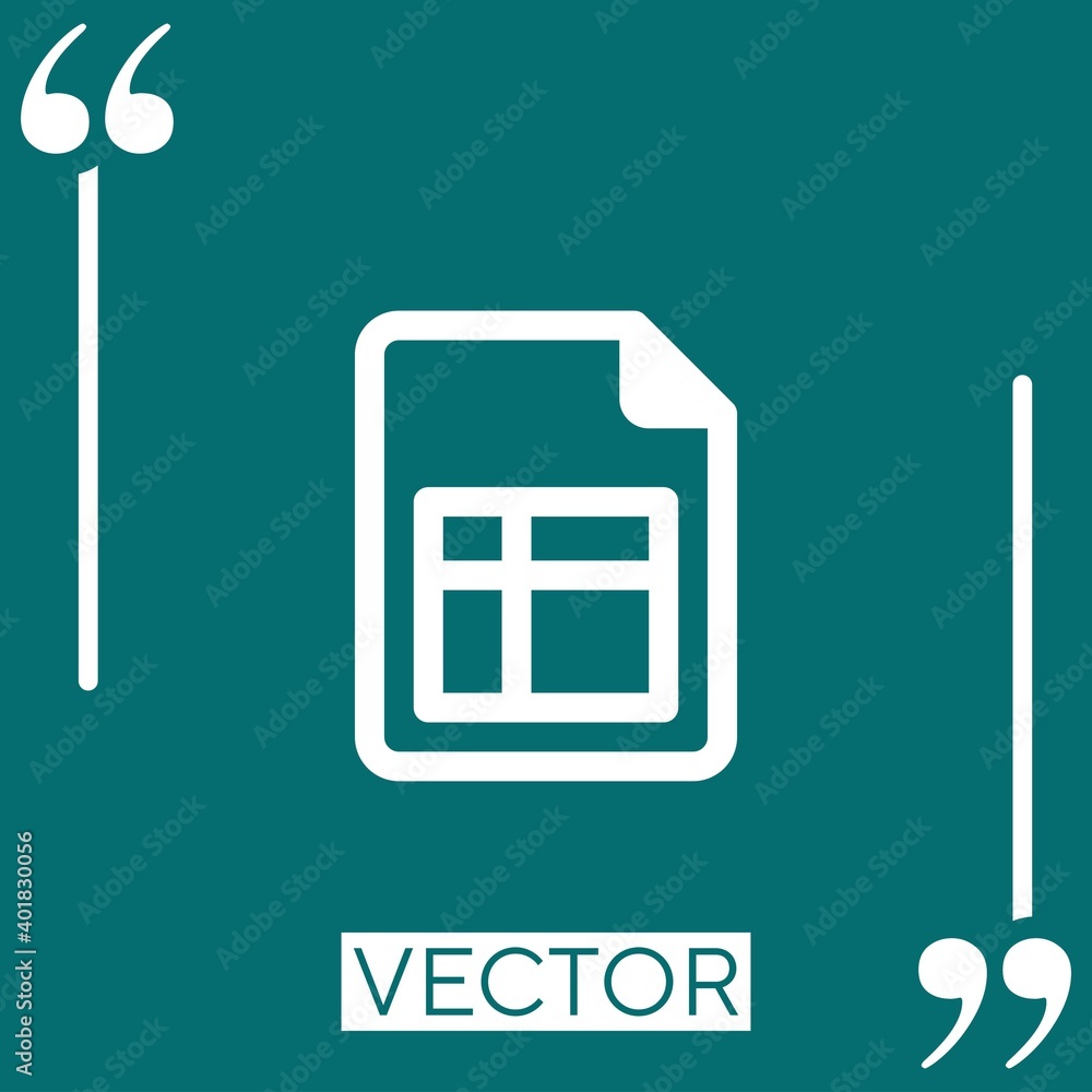 Poster files vector icon linear icon. editable stroke line