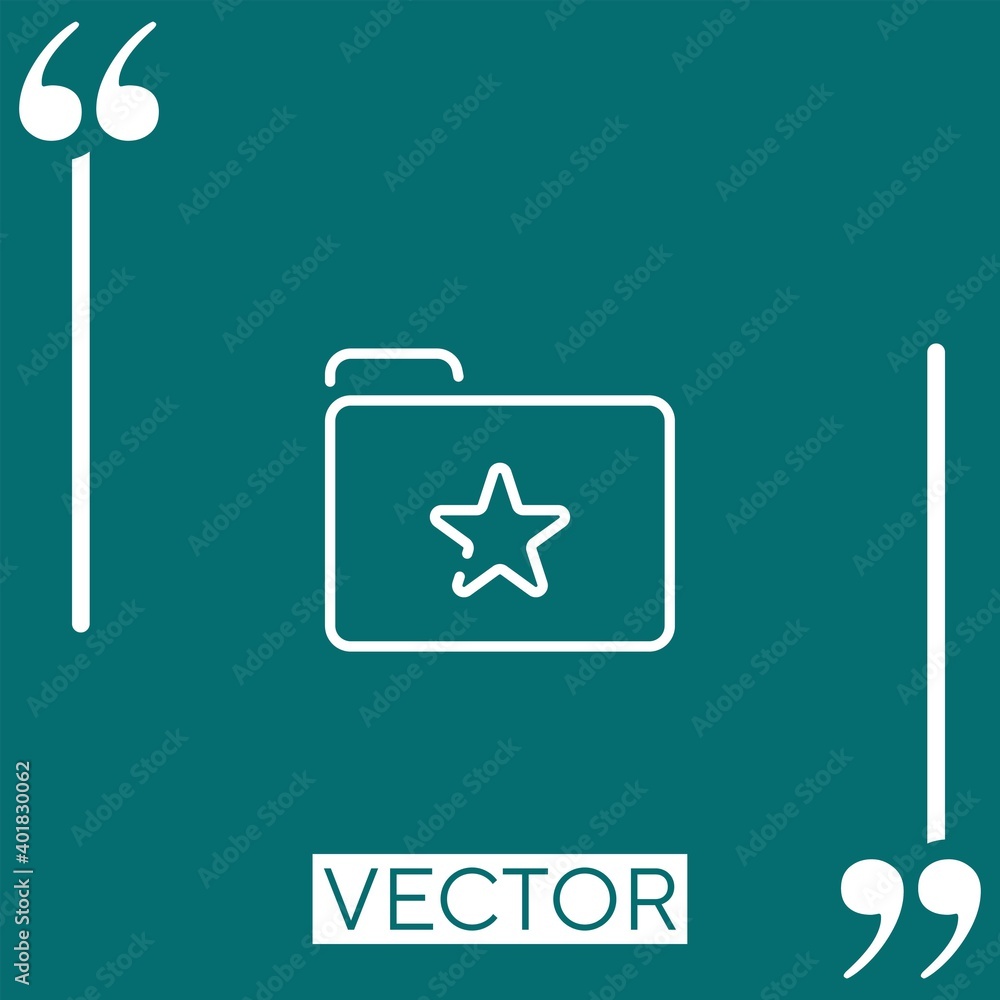 Poster folder vector icon linear icon. editable stroked line