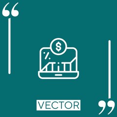 exchange rate vector icon Linear icon. Editable stroke line