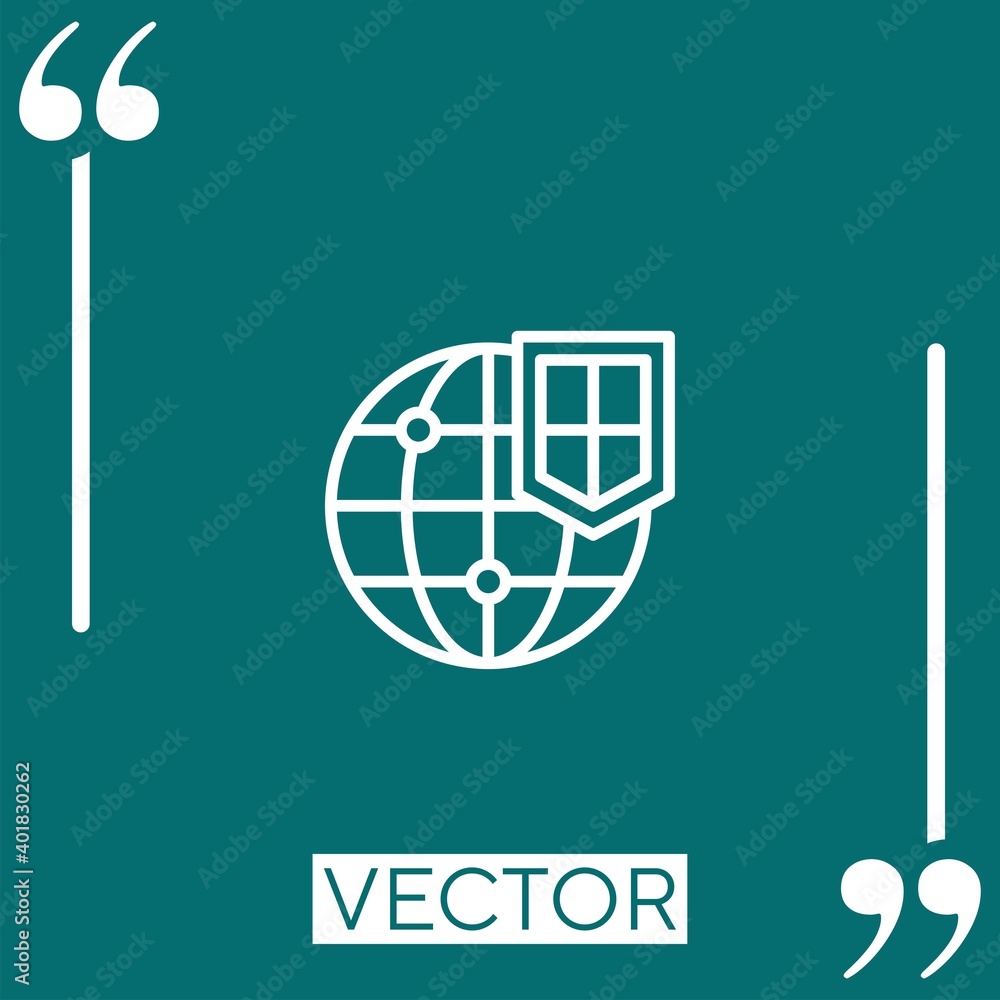 Poster network vector icon linear icon. editable stroked line