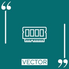 memory vector icon Linear icon. Editable stroke line