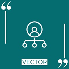 networking   vector icon Linear icon. Editable stroked line