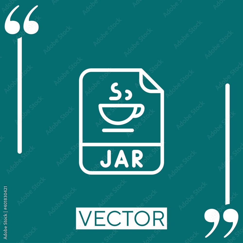 Poster jar vector icon linear icon. editable stroke line