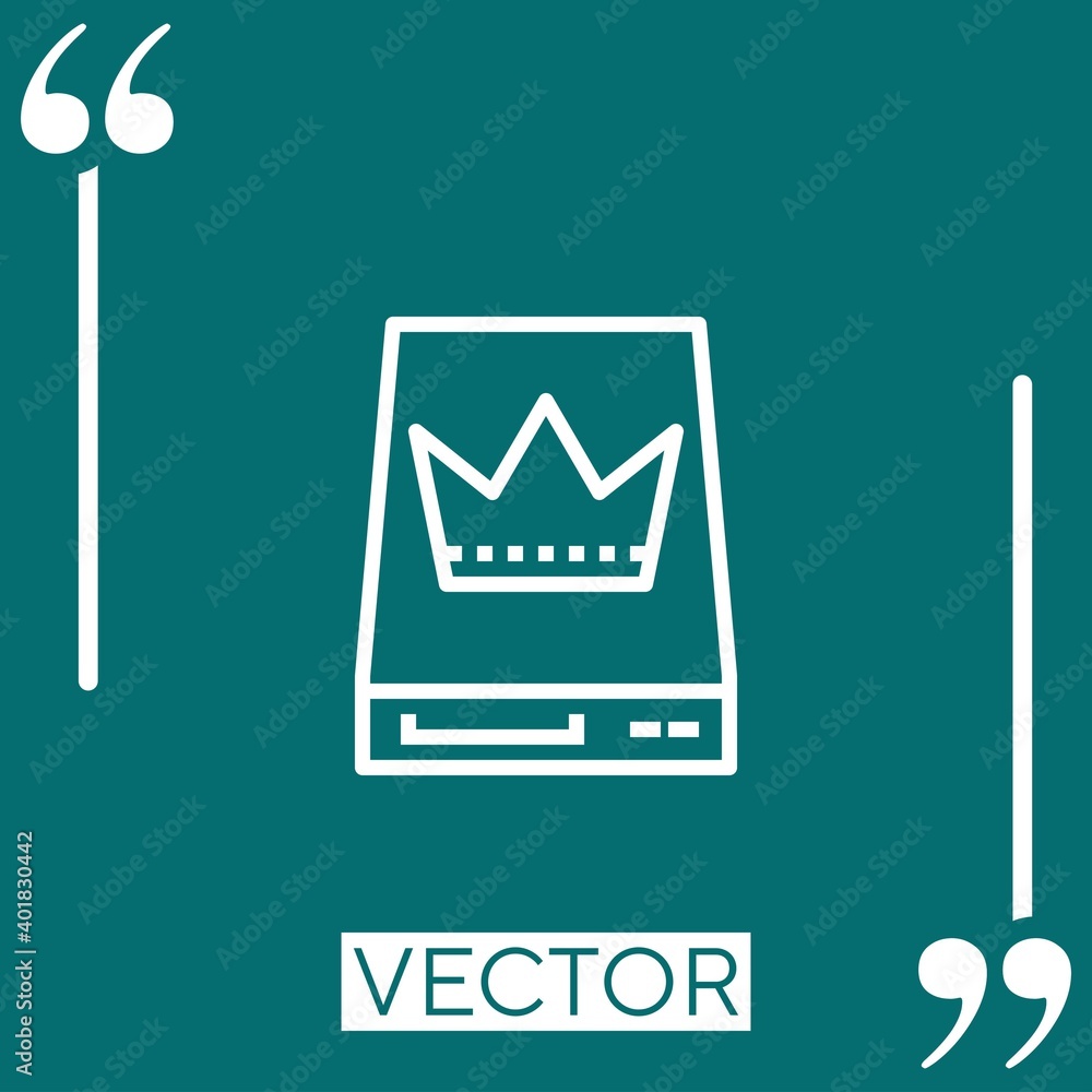 Poster master vector icon linear icon. editable stroke line