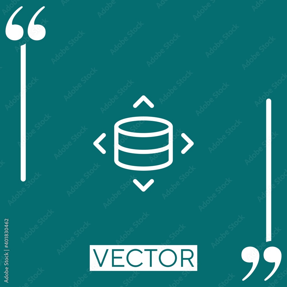 Poster moving vector icon linear icon. editable stroke line