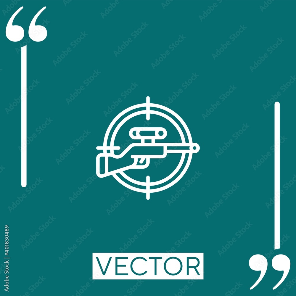 Poster shooting vector icon linear icon. editable stroke line