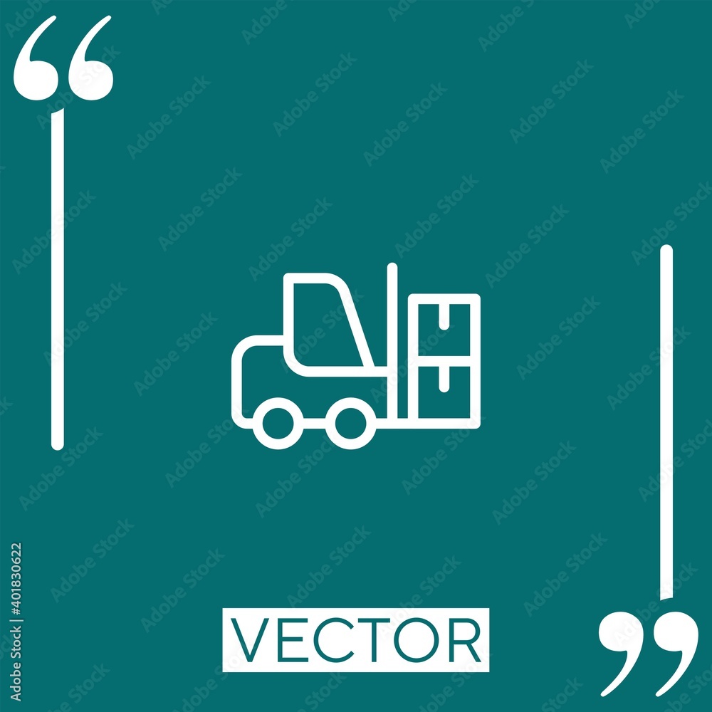 Poster boxes vector icon linear icon. editable stroke line