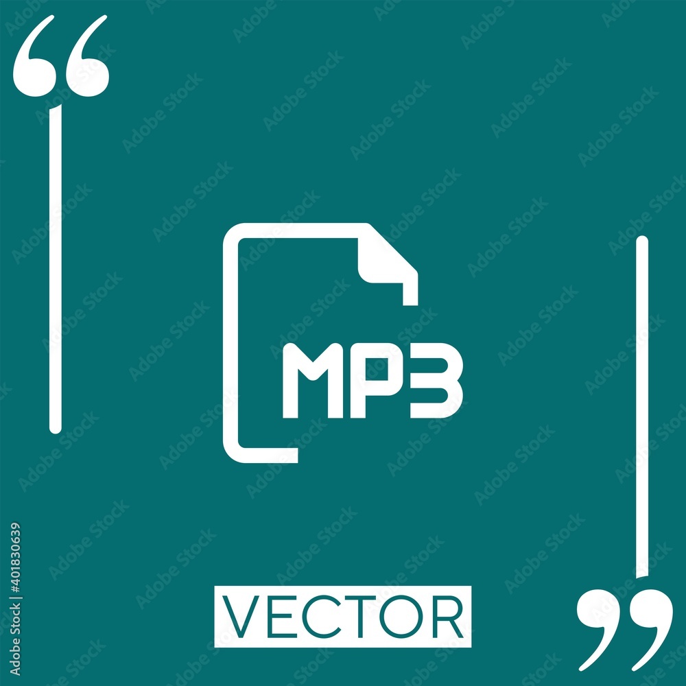 Poster files vector icon linear icon. editable stroke line