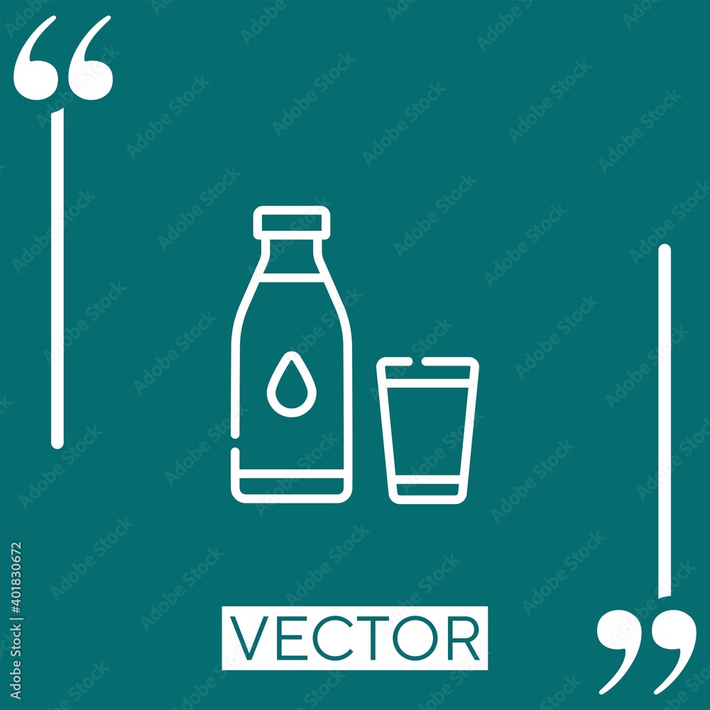 Poster milk vector icon linear icon. editable stroke line