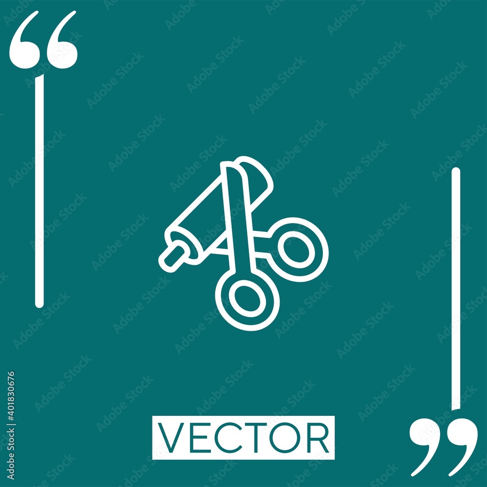 Poster nerves vector icon linear icon. editable stroke line