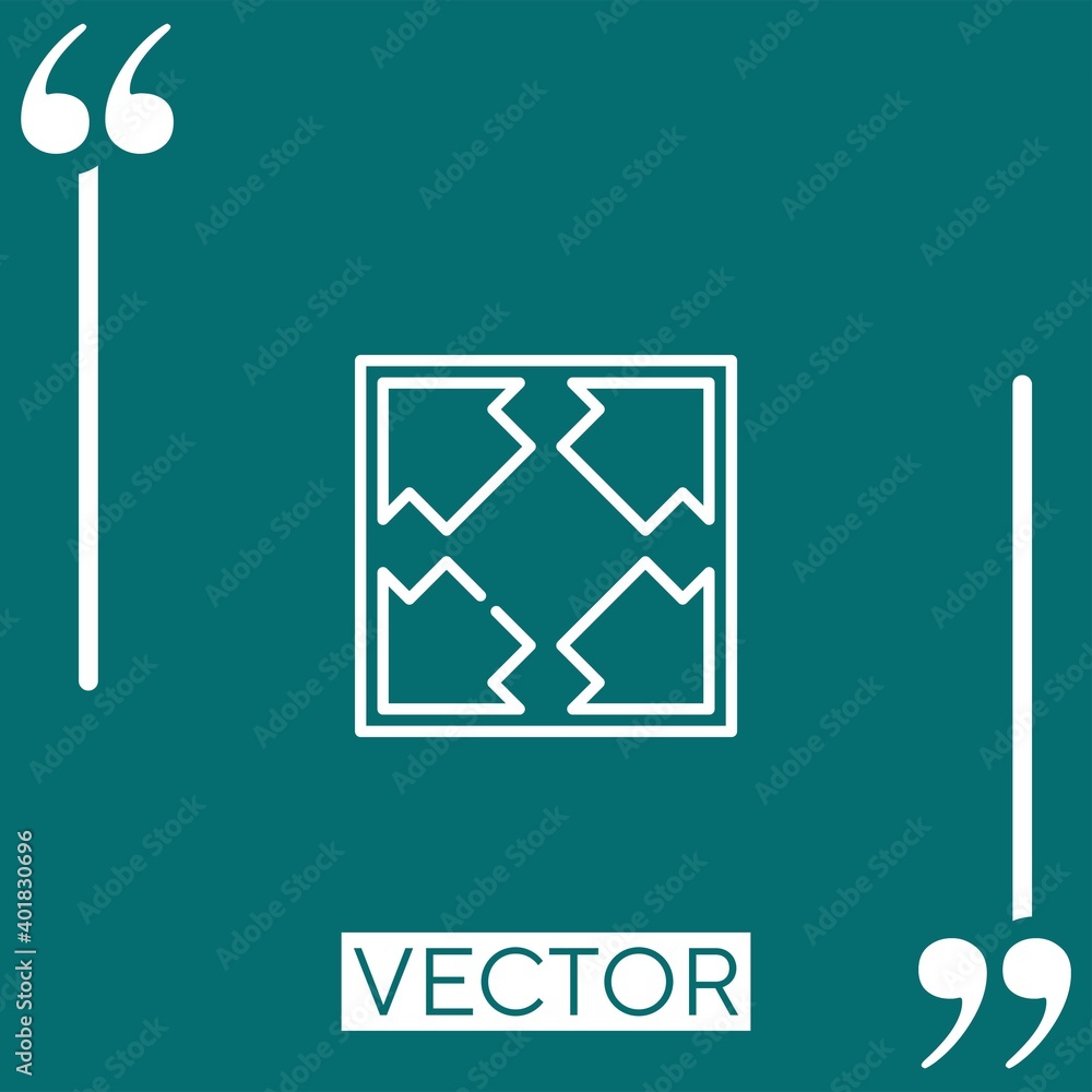 Poster resize vector icon linear icon. editable stroke line