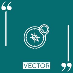 compass vector icon Linear icon. Editable stroke line