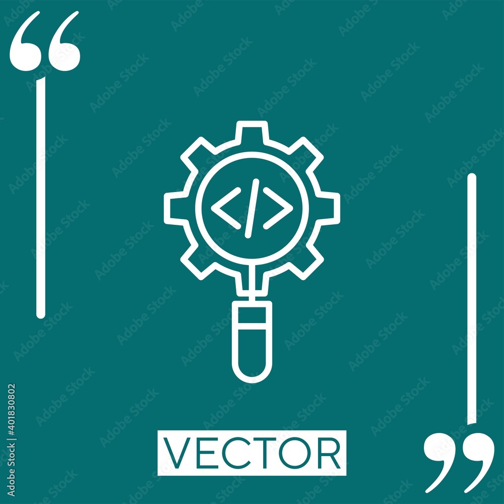 Poster process vector icon linear icon. editable stroke line