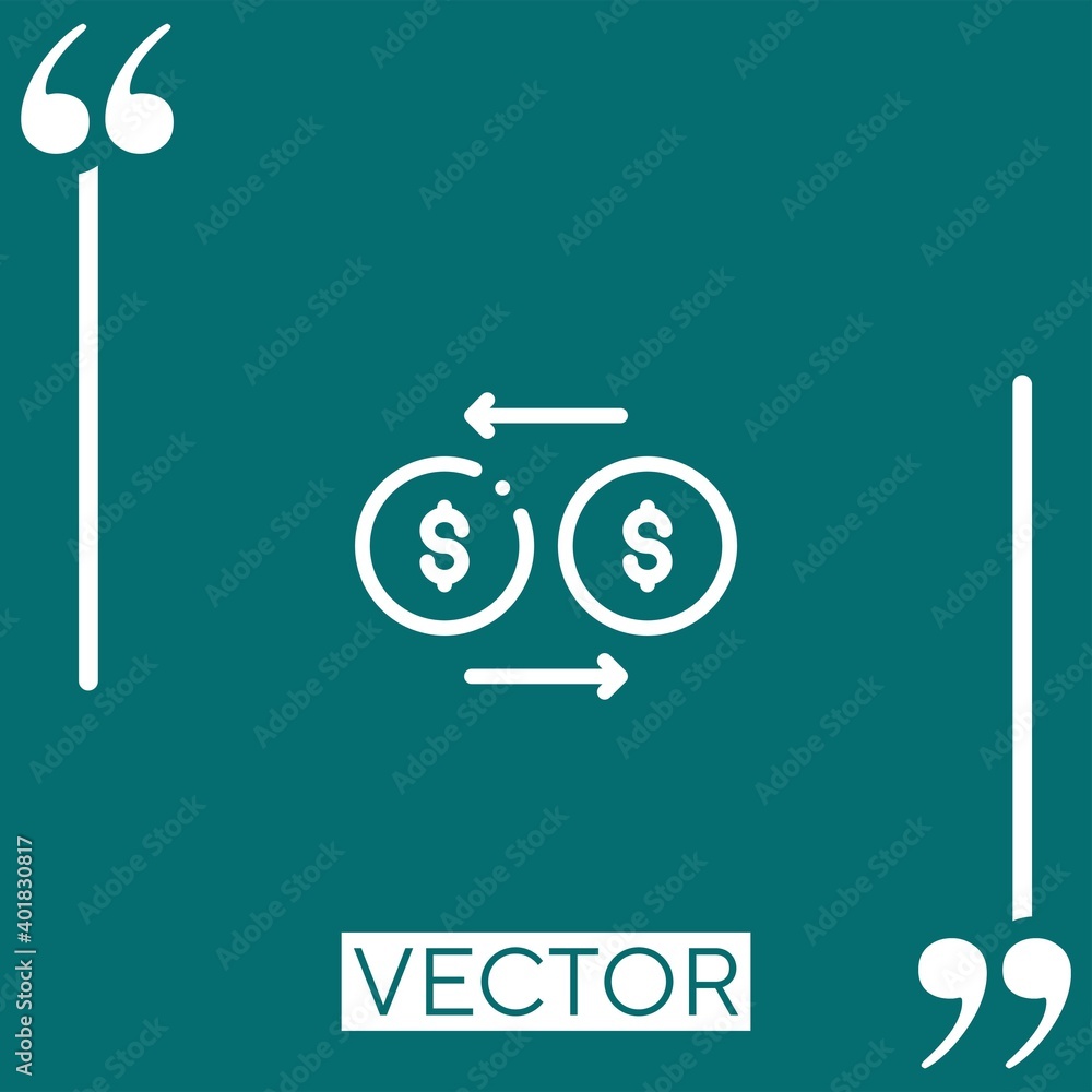 Poster transfer vector icon linear icon. editable stroke line