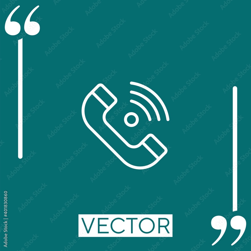 Poster call vector icon linear icon. editable stroke line