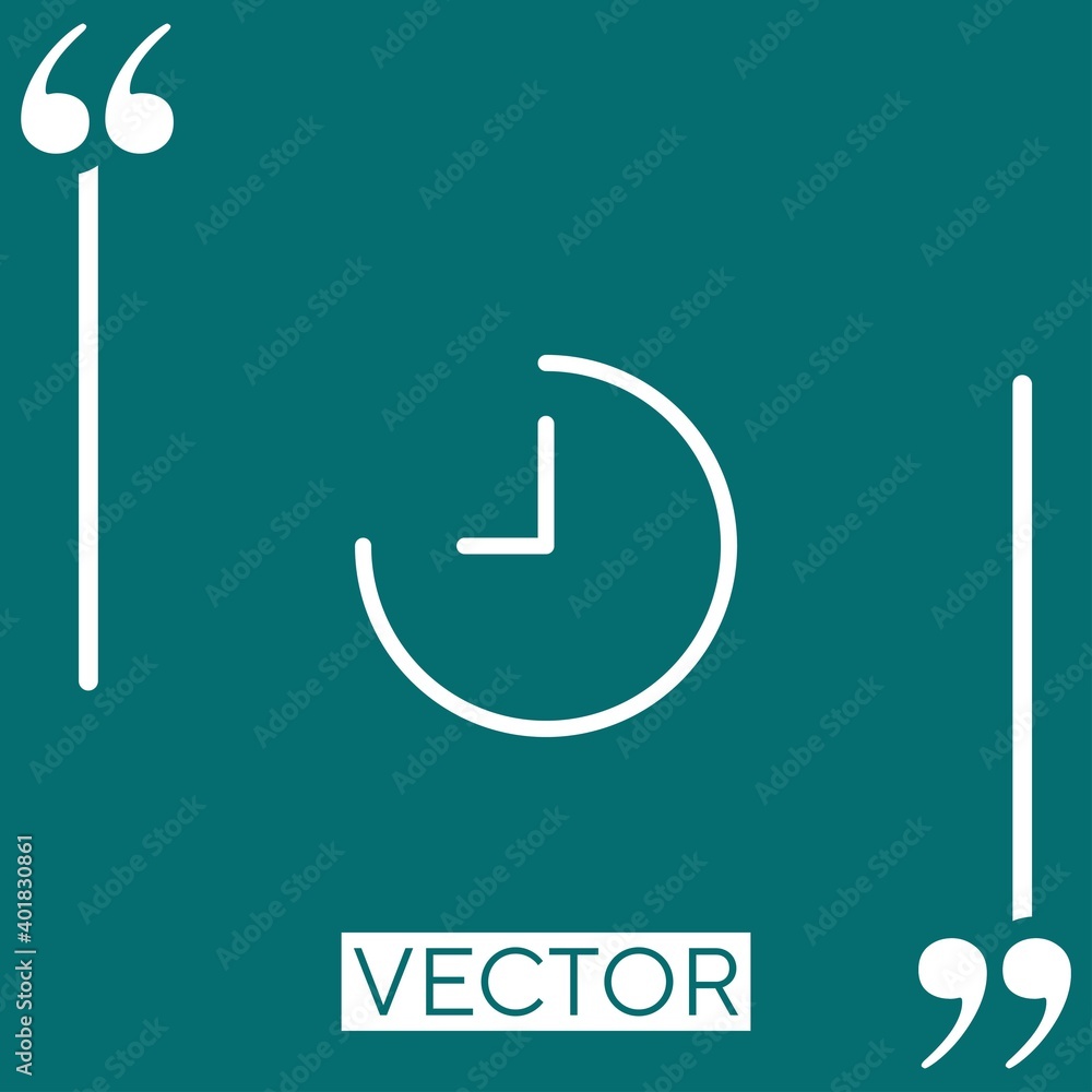 Poster clock vector icon linear icon. editable stroke line