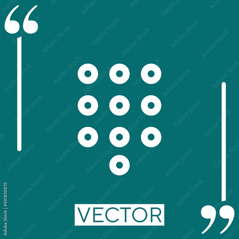 Poster dial vector icon linear icon. editable stroke line