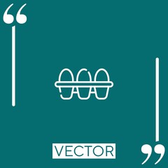 egg vector icon Linear icon. Editable stroke line