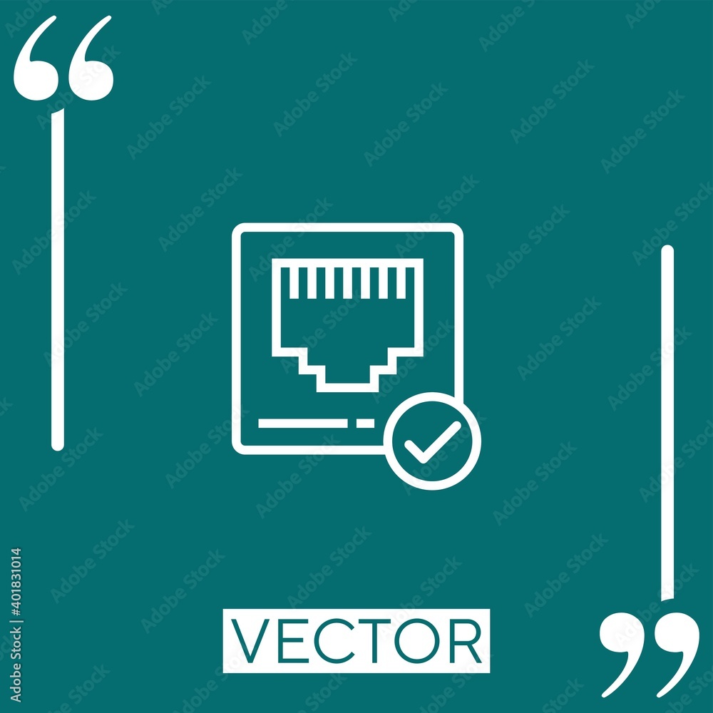 Poster ethernet vector icon linear icon. editable stroke line
