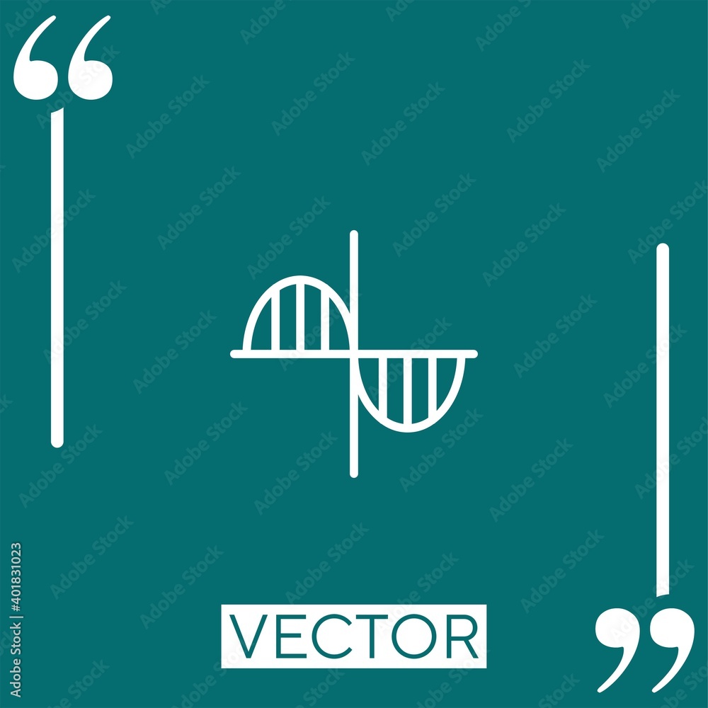 Poster fluctuation vector icon linear icon. editable stroke line