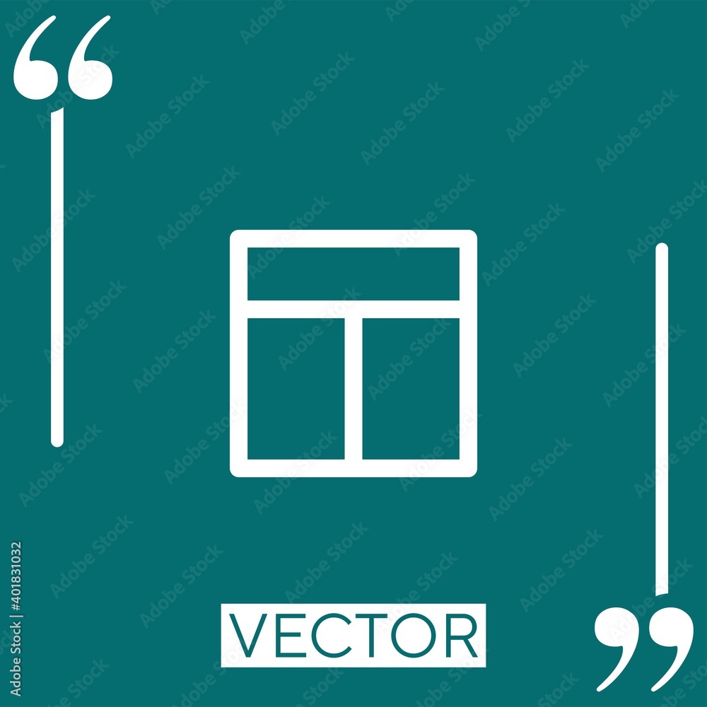 Poster layout vector icon linear icon. editable stroke line