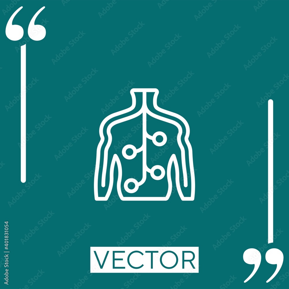 Poster nerves vector icon linear icon. editable stroke line
