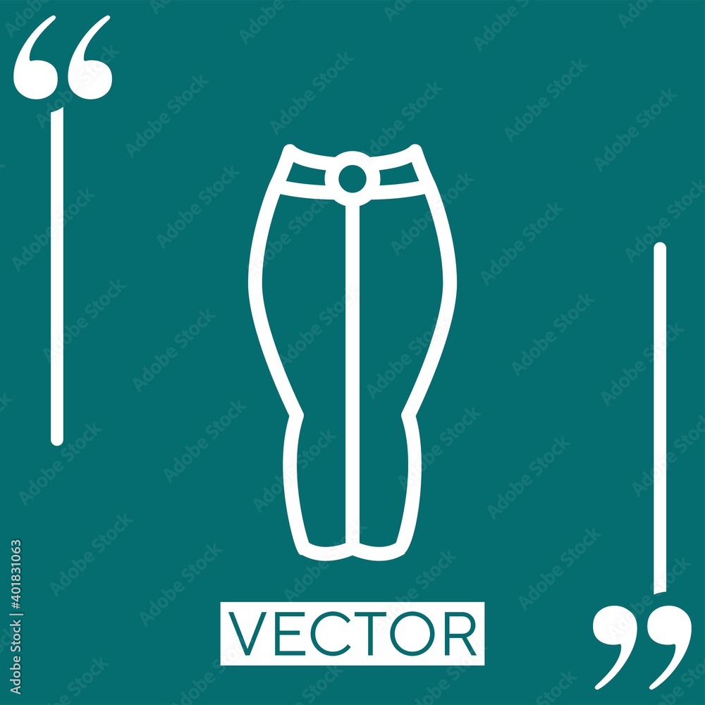 Poster pants vector icon linear icon. editable stroke line