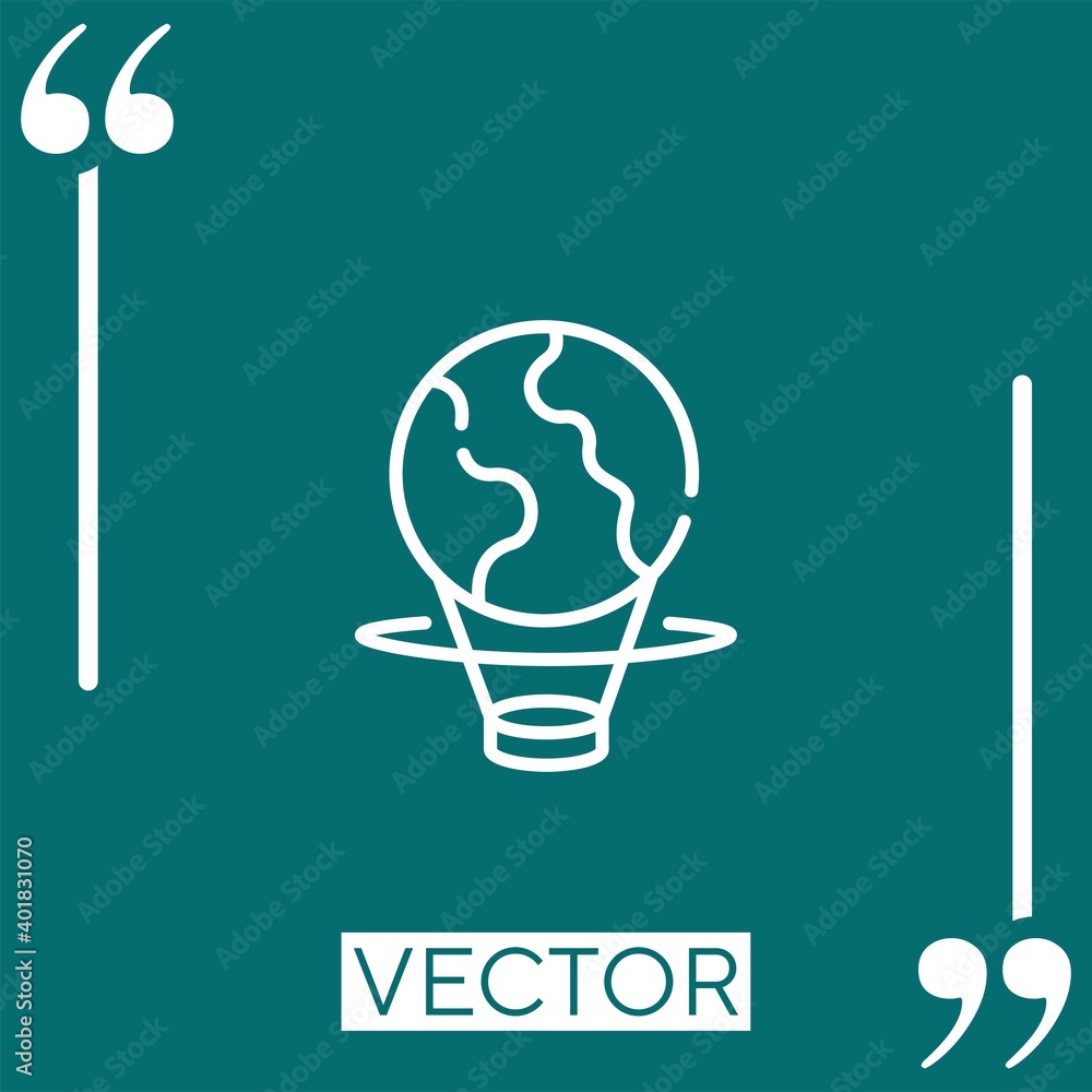 Poster project vector icon linear icon. editable stroke line