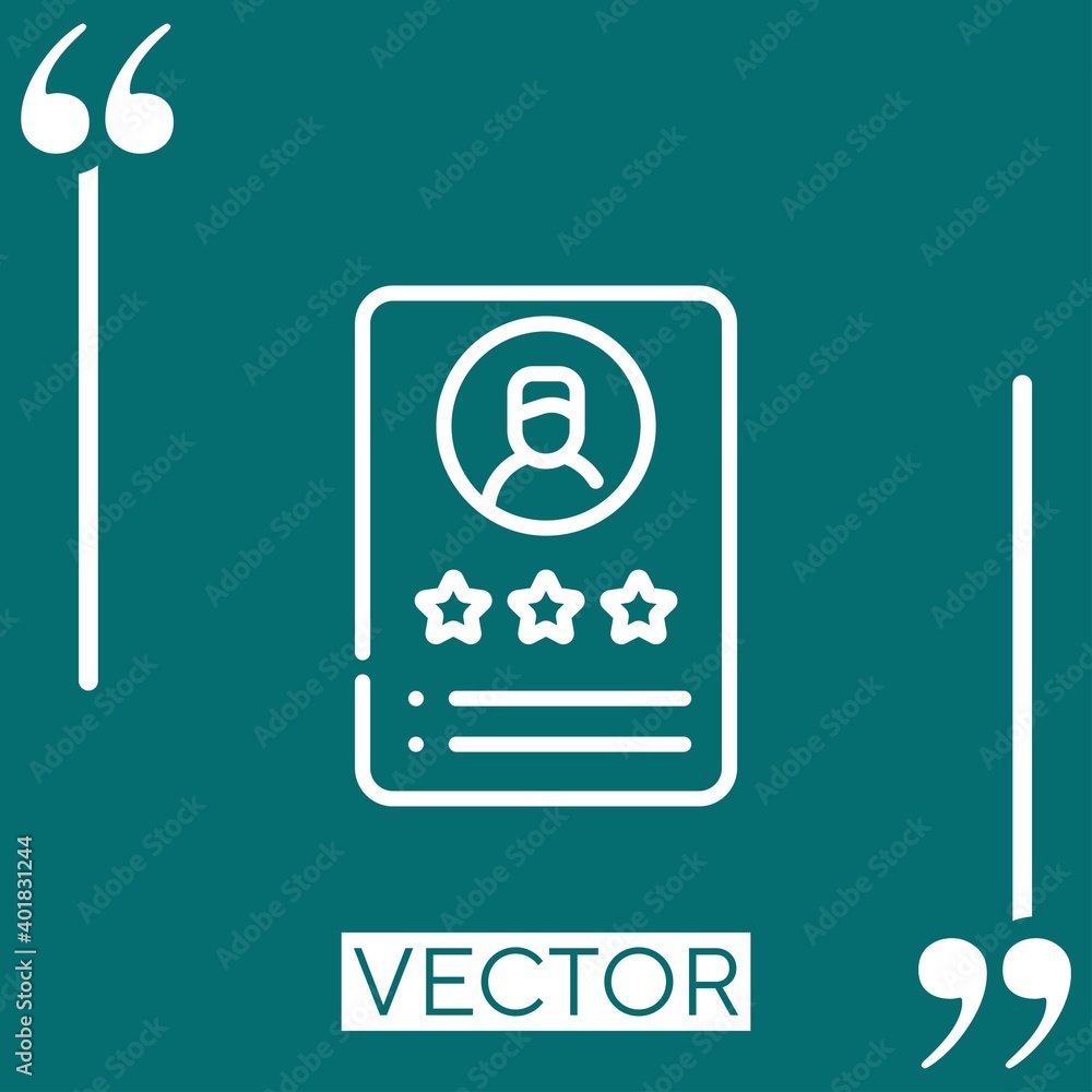 Poster feedback vector icon linear icon. editable stroke line