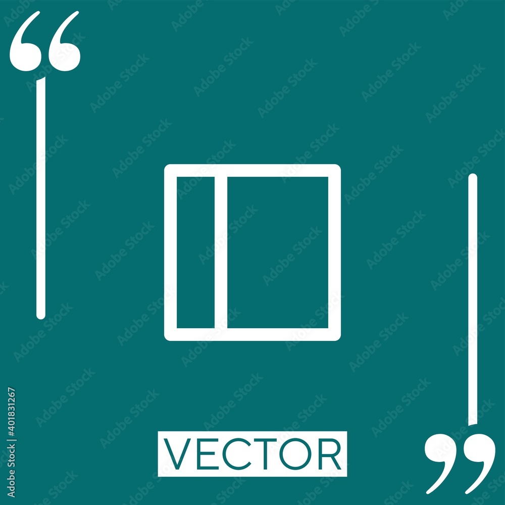 Poster layout vector icon linear icon. editable stroke line