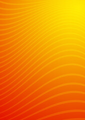 Red-yellow gradient with curved lines, illustration for design. Color palette for the cover.