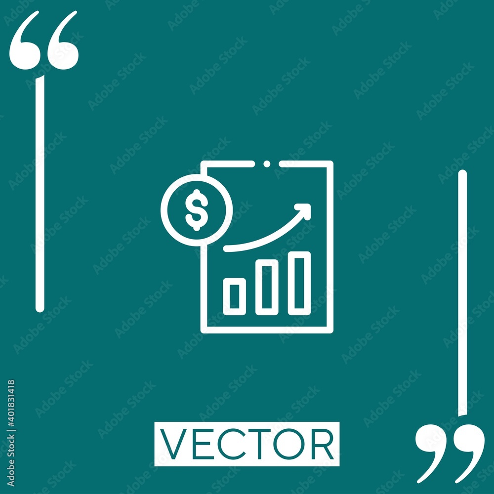Poster interest rate vector icon linear icon. editable stroke line