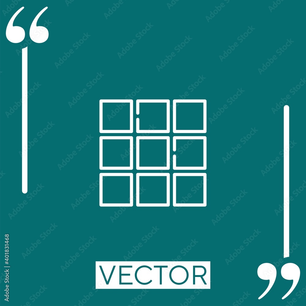 Poster menu vector icon linear icon. editable stroke line