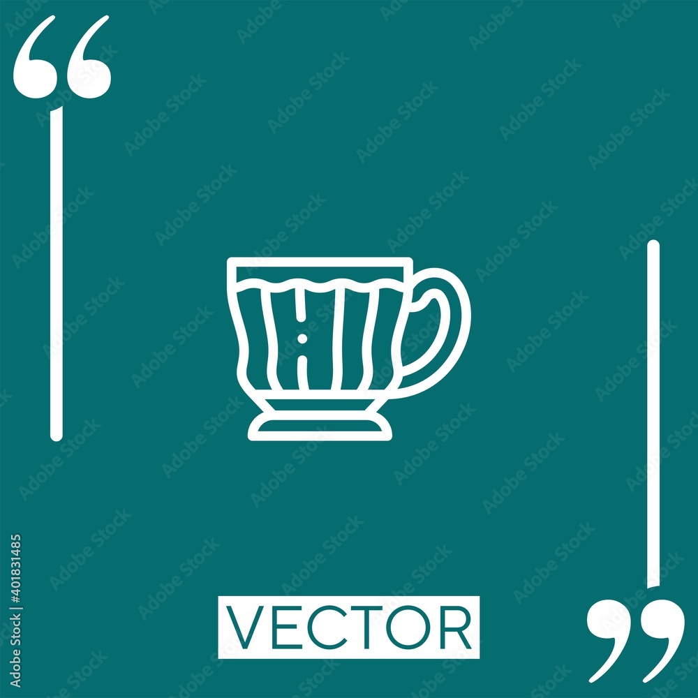Poster mug vector icon linear icon. editable stroked line