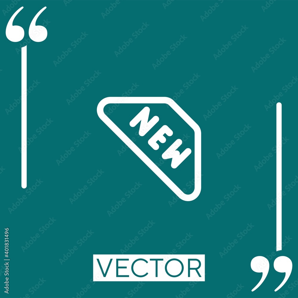Poster new vector icon linear icon. editable stroked line
