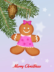 Obraz na płótnie Canvas At Christmas ginger biscuits