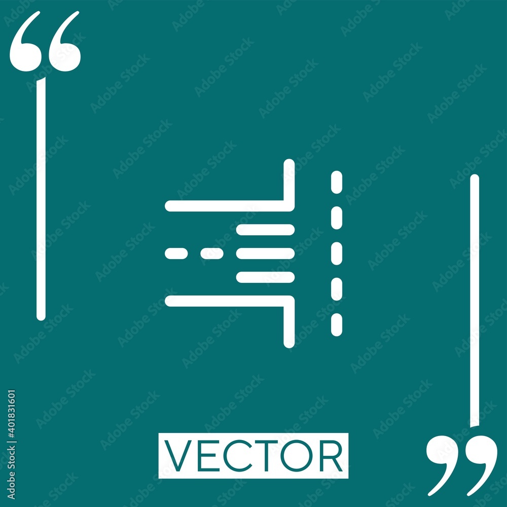 Poster road crossing vector icon linear icon. editable stroked line