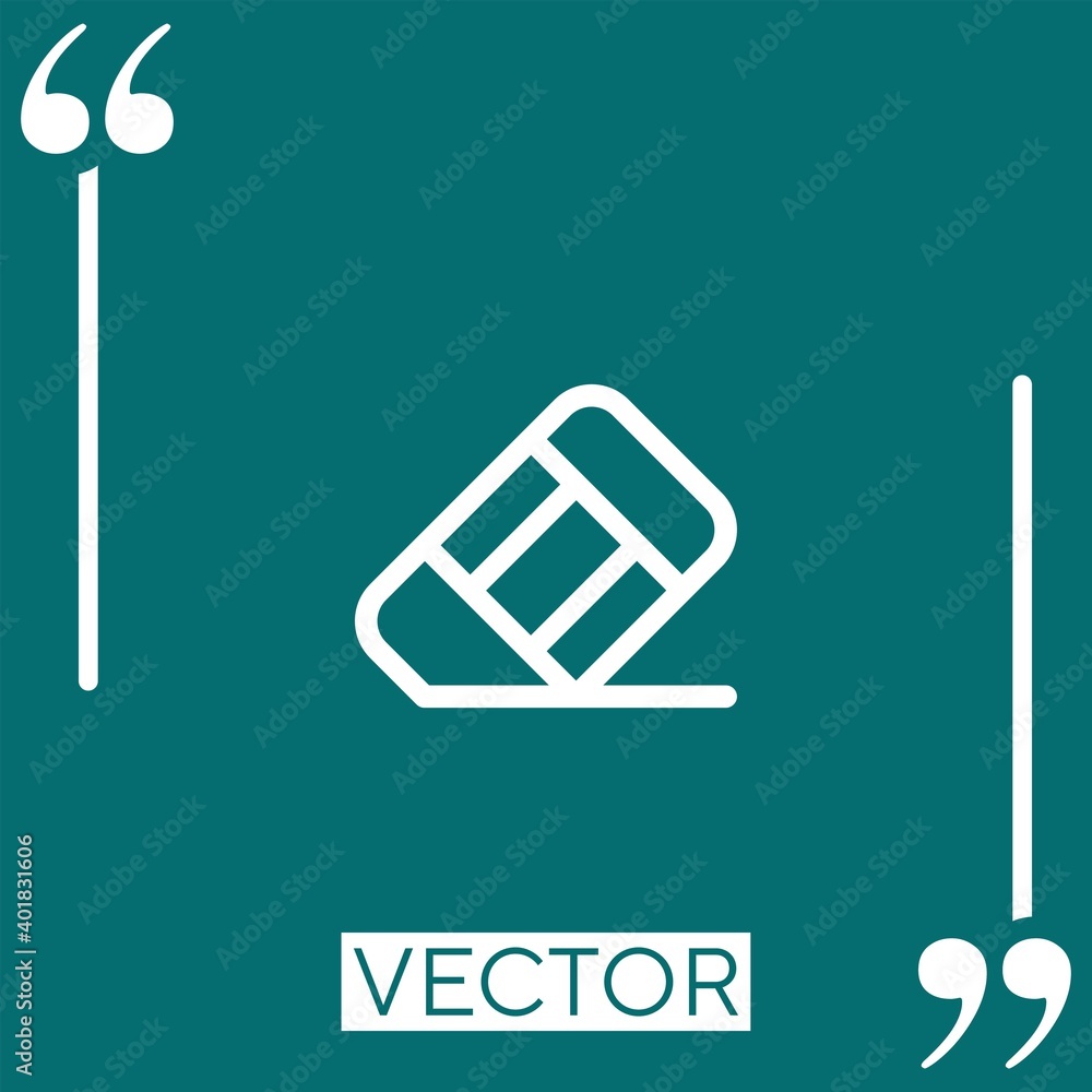 Poster rubber vector icon linear icon. editable stroked line