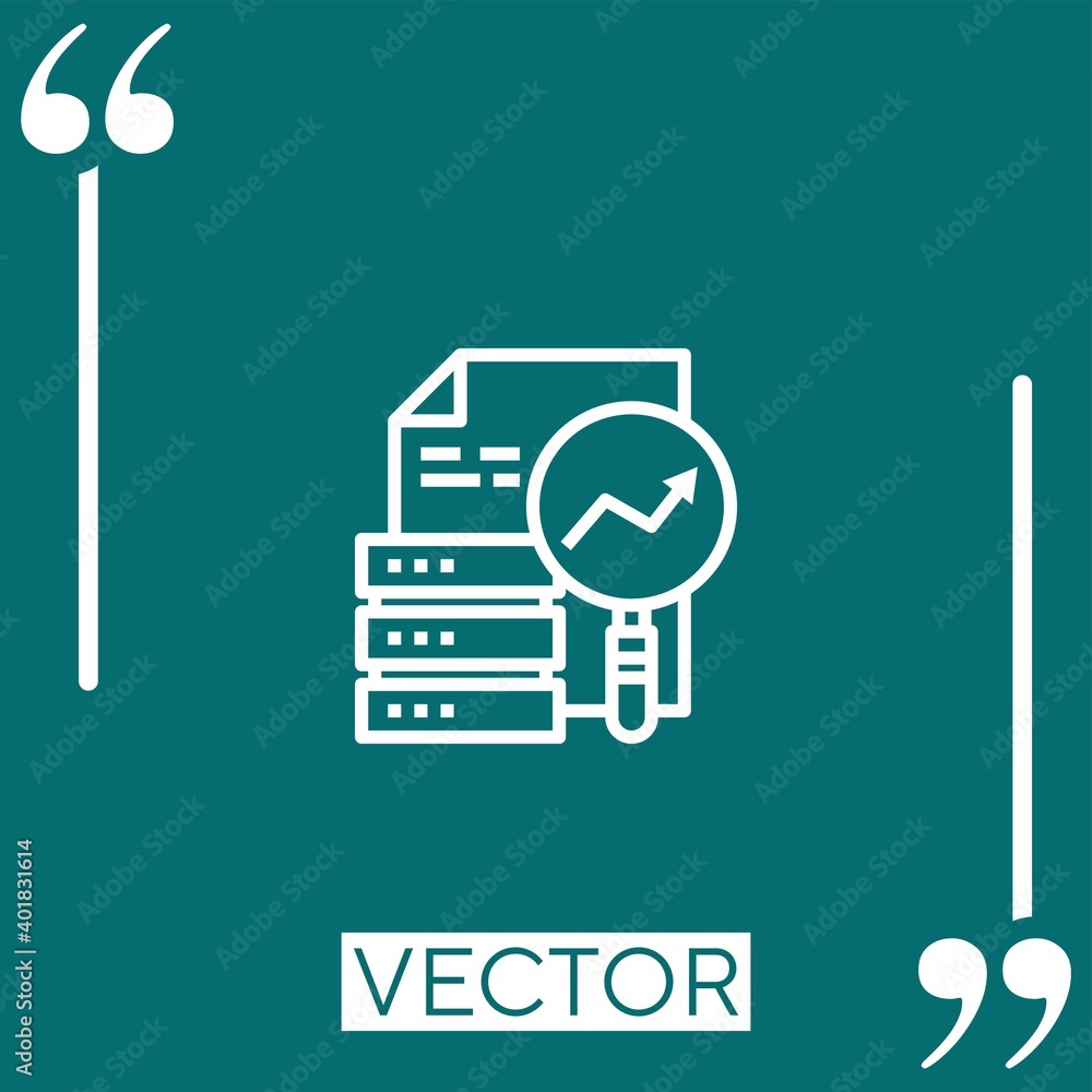 Poster server vector icon linear icon. editable stroked line